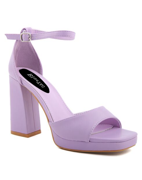 Sandales Pamela violettes - Talon 10 cm