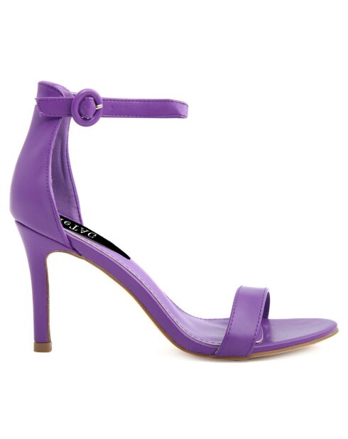 Sandales Gemma violettes - Talon 10 cm