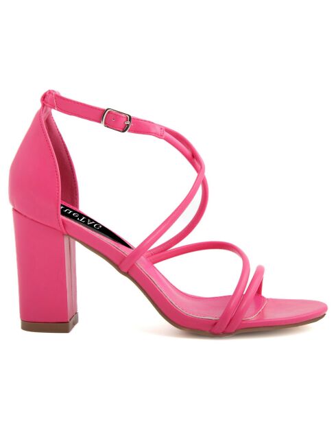Sandales Dorotea fuchsia - Talon 9.5 cm