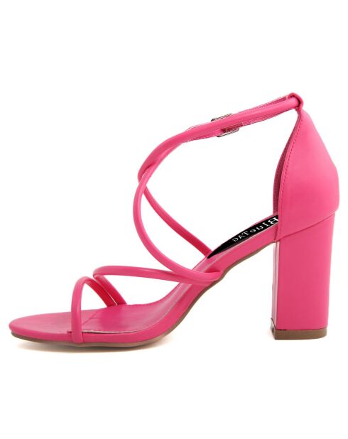 Sandales Dorotea fuchsia - Talon 9.5 cm