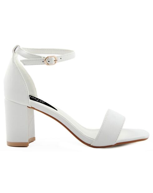 Sandales Ornella blanches - Talon 7 cm