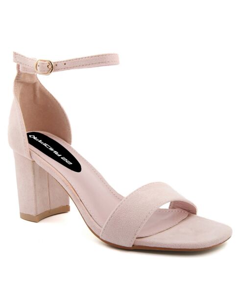 Sandales Claudia beiges - Talon 7 cm