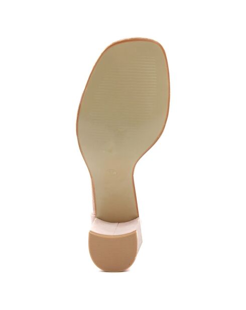 Sandales Claudia beiges - Talon 7 cm
