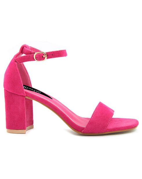 Sandales Claudia fuchsia - Talon 7 cm