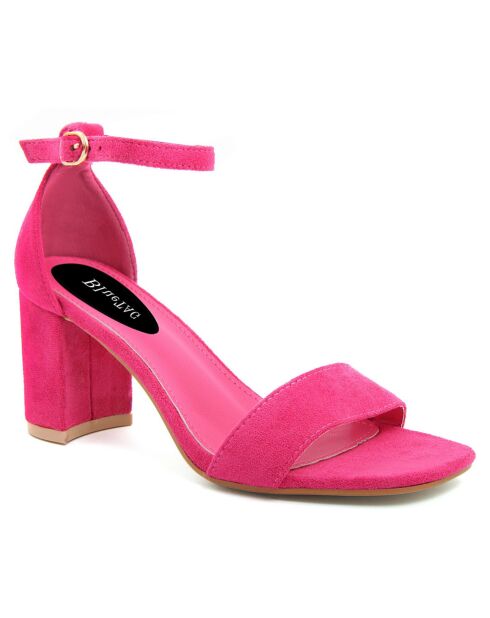 Sandales Claudia fuchsia - Talon 7 cm