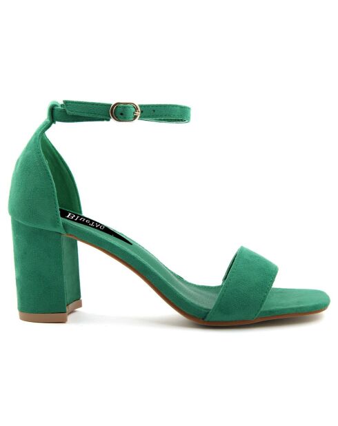 Sandales Claudia vertes - Talon 7 cm