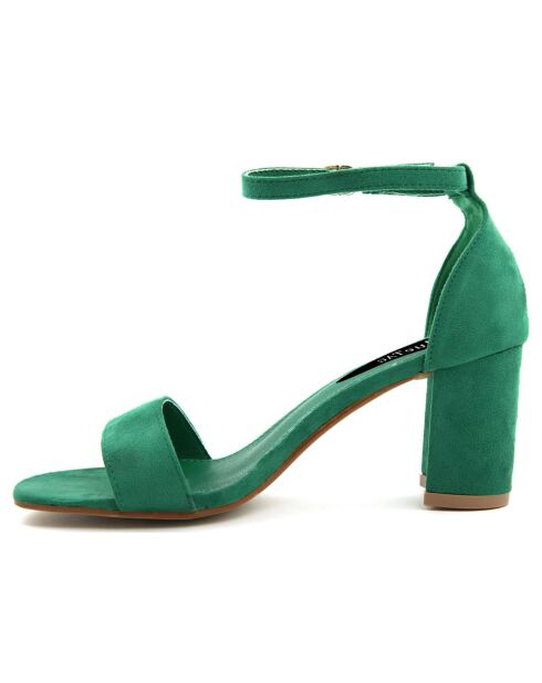 Sandales Claudia vertes - Talon 7 cm