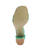 Sandales Claudia vertes - Talon 7 cm
