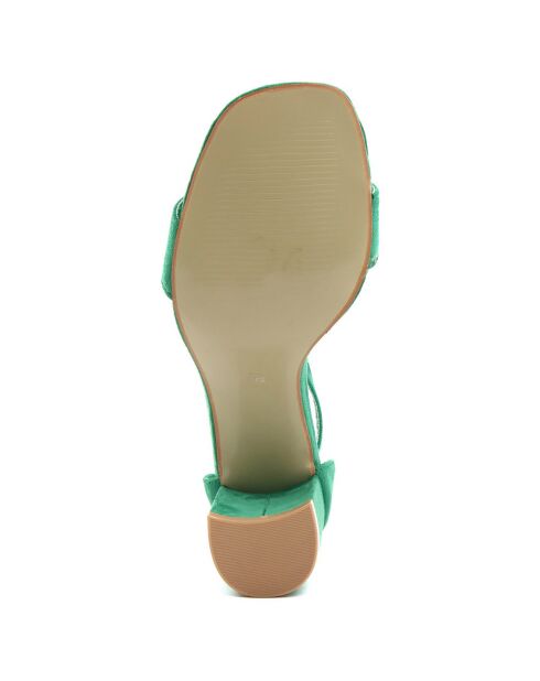Sandales Claudia vertes - Talon 7 cm
