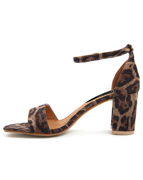 Sandales Claudia léopard - Talon 7 cm