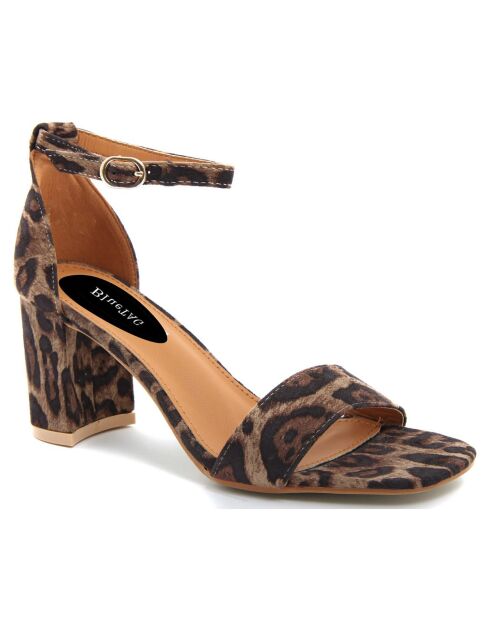Sandales Claudia léopard - Talon 7 cm
