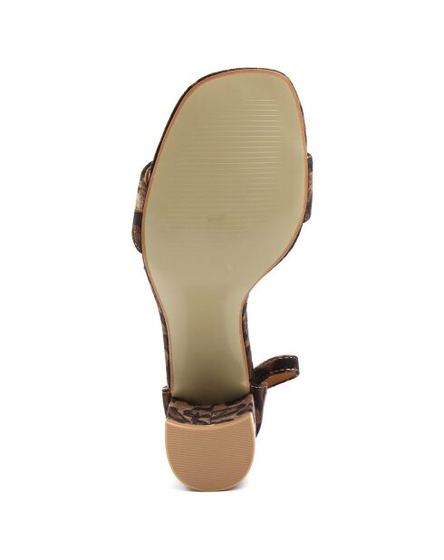Sandales Claudia léopard - Talon 7 cm