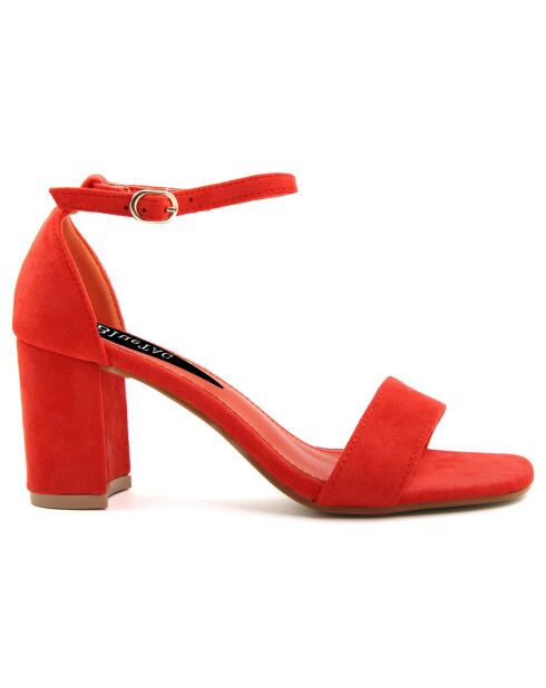 Sandales Claudia orange - Talon 7 cm