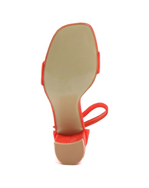 Sandales Claudia orange - Talon 7 cm