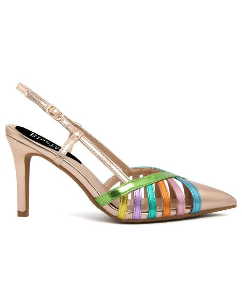 Slingbacks Filippa champagne - Talon 9 cm