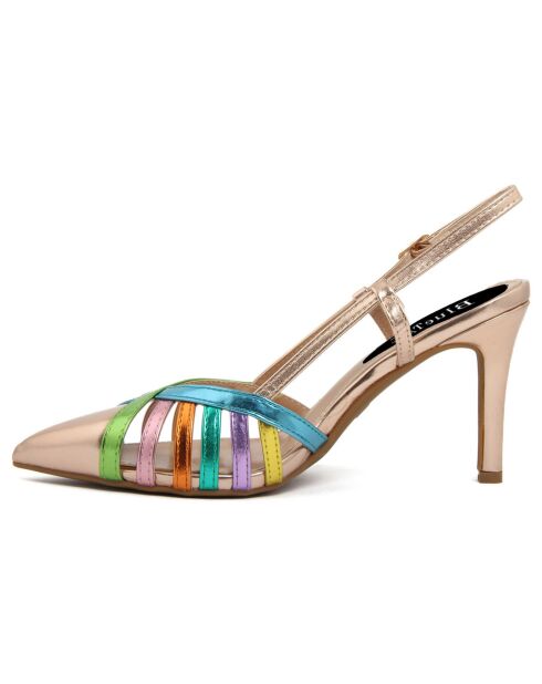 Slingbacks Filippa champagne - Talon 9 cm