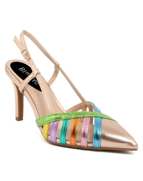 Slingbacks Filippa champagne - Talon 9 cm