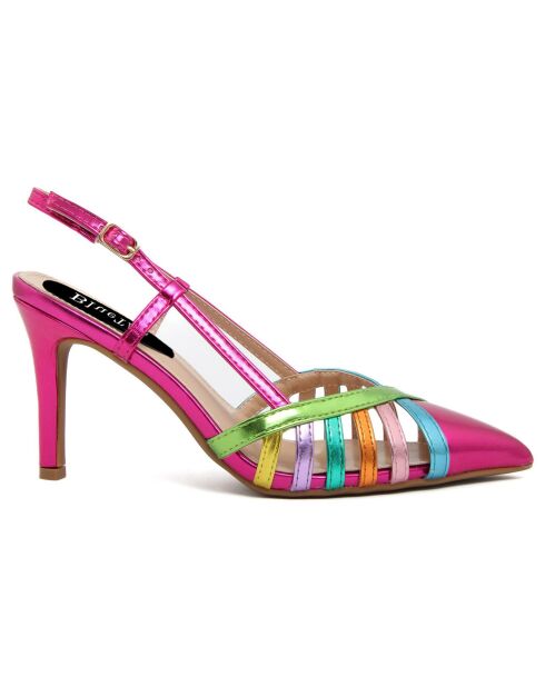 Slingbacks Filippa fuchsia - Talon 9 cm