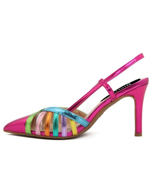 Slingbacks Filippa fuchsia - Talon 9 cm