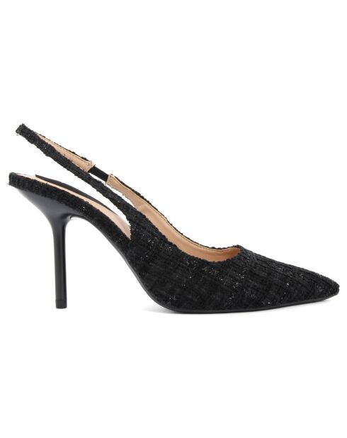 Slingbacks Romilda noirs - Talon 10 cm