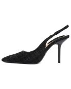 Slingbacks Romilda noirs - Talon 10 cm