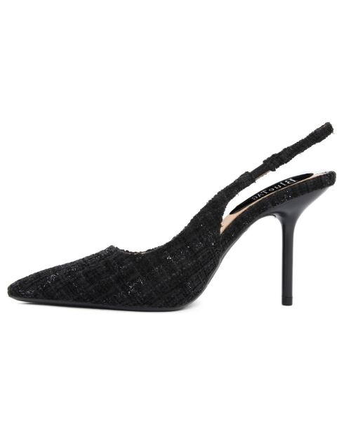 Slingbacks Romilda noirs - Talon 10 cm