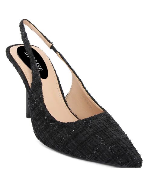 Slingbacks Romilda noirs - Talon 10 cm