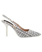 Slingbacks Romilda noir/blanc - Talon 10 cm