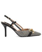 Slingbacks Diamanta noirs - Talon 9 cm