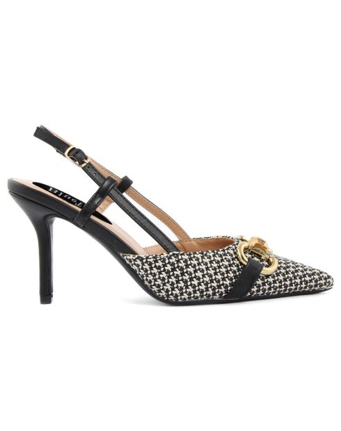 Slingbacks Diamanta noirs - Talon 9 cm