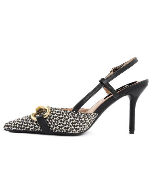 Slingbacks Diamanta noirs - Talon 9 cm