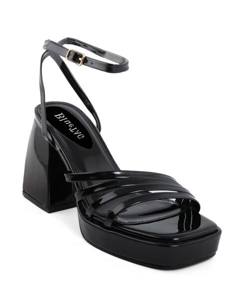 Sandales Apollonia noires - Talon 10 cm