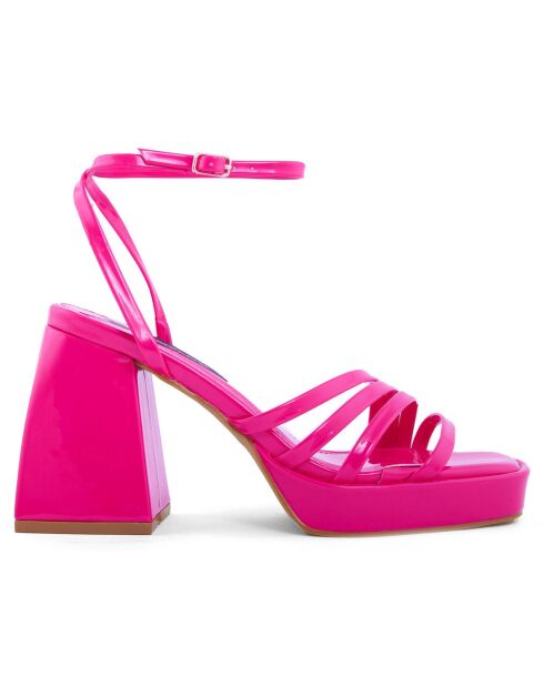 Sandales Apollonia fuchsia - Talon 10 cm