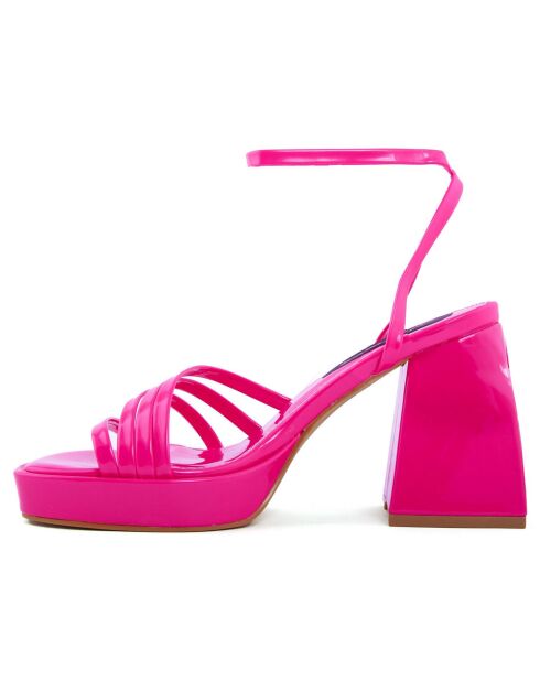 Sandales Apollonia fuchsia - Talon 10 cm