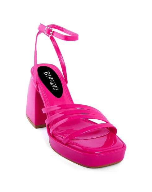 Sandales Apollonia fuchsia - Talon 10 cm