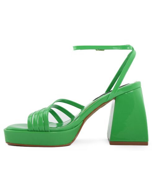 Sandales Apollonia vertes - Talon 10 cm
