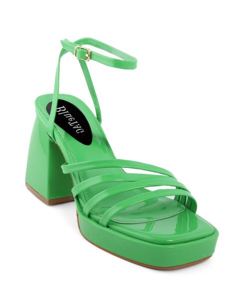 Sandales Apollonia vertes - Talon 10 cm