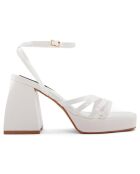 Sandales Apollonia blanches - Talon 10 cm
