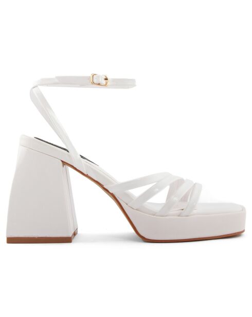 Sandales Apollonia blanches - Talon 10 cm