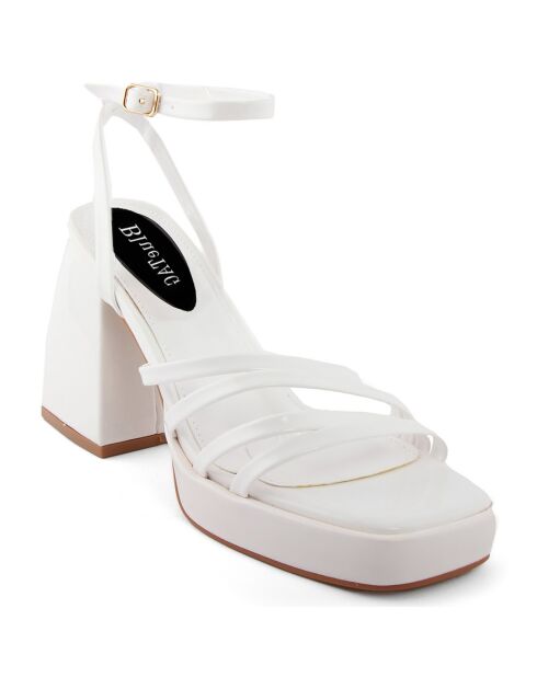 Sandales Apollonia blanches - Talon 10 cm