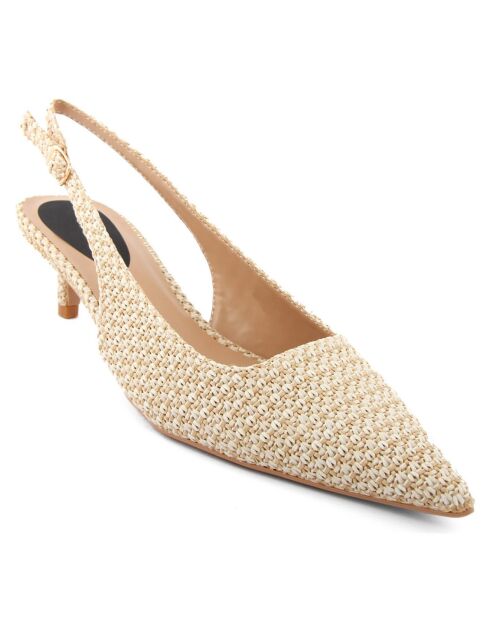 Slingbacks Bruna beiges - Talon 5 cm
