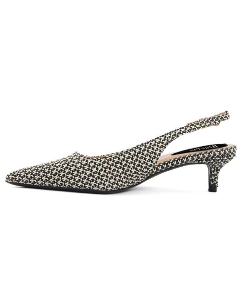 Slingbacks Bruna noirs - Talon 5 cm