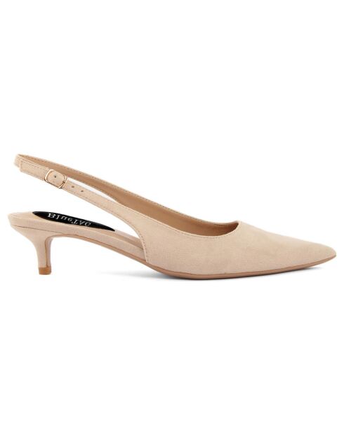 Slingbacks Celestina beiges - Talon 5 cm