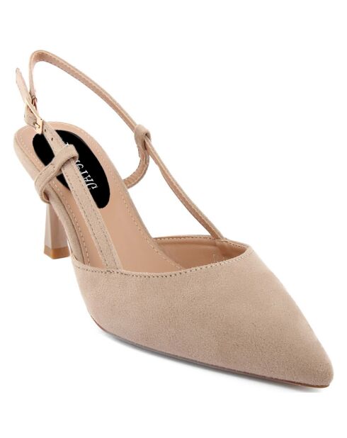 Slingbacks Concetta beiges - Talon 8 cm