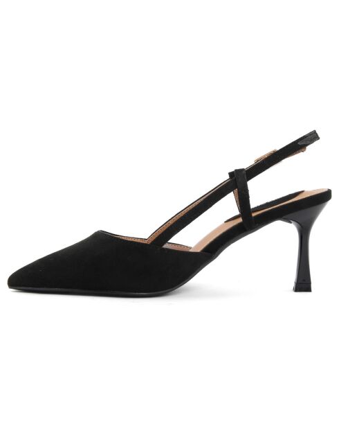 Slingbacks Concetta noirs - Talon 8 cm