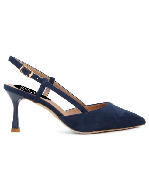 Slingbacks Concetta bleus - Talon 8 cm
