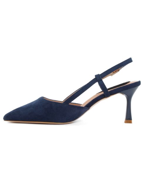 Slingbacks Concetta bleus - Talon 8 cm