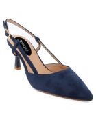 Slingbacks Concetta bleus - Talon 8 cm
