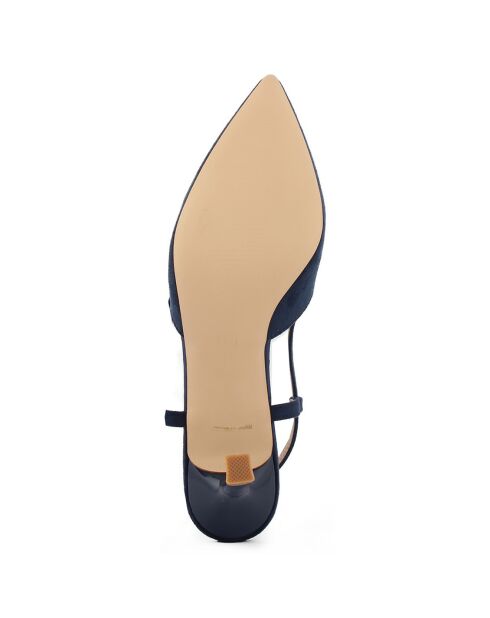 Slingbacks Concetta bleus - Talon 8 cm