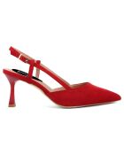 Slingbacks Concetta rouges - Talon 8 cm